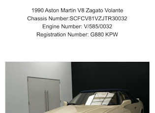 1989 ASTON MARTIN V8 VOLANTE ZAGATO