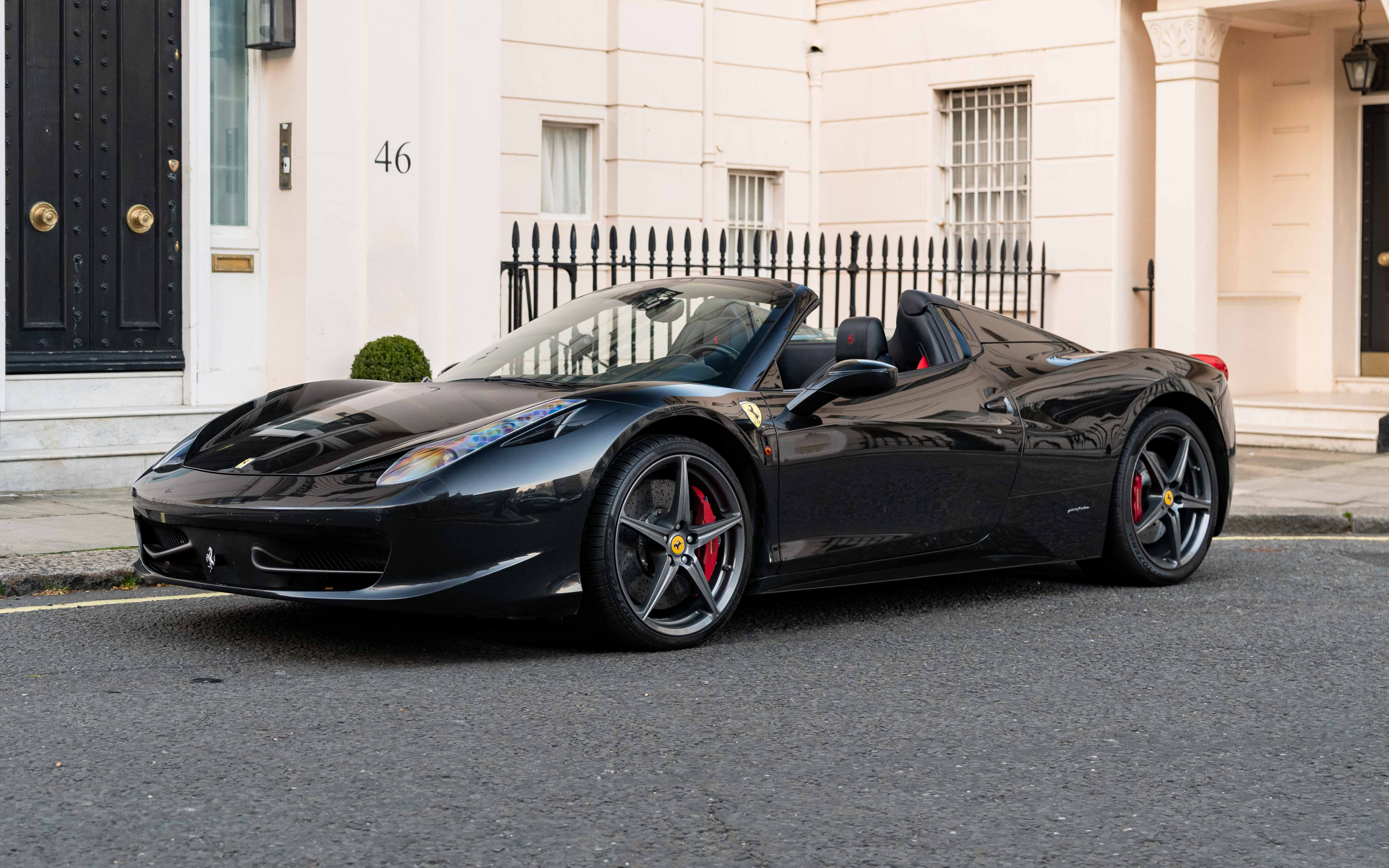 black ferrari 458 spider