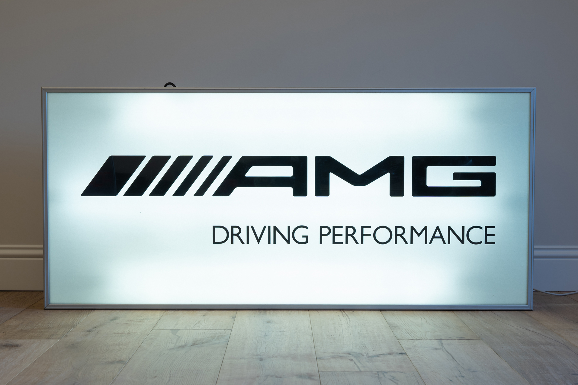 NO RESERVE: AMG 'DRIVING PERFORMANCE' ILLUMINATED SIGN