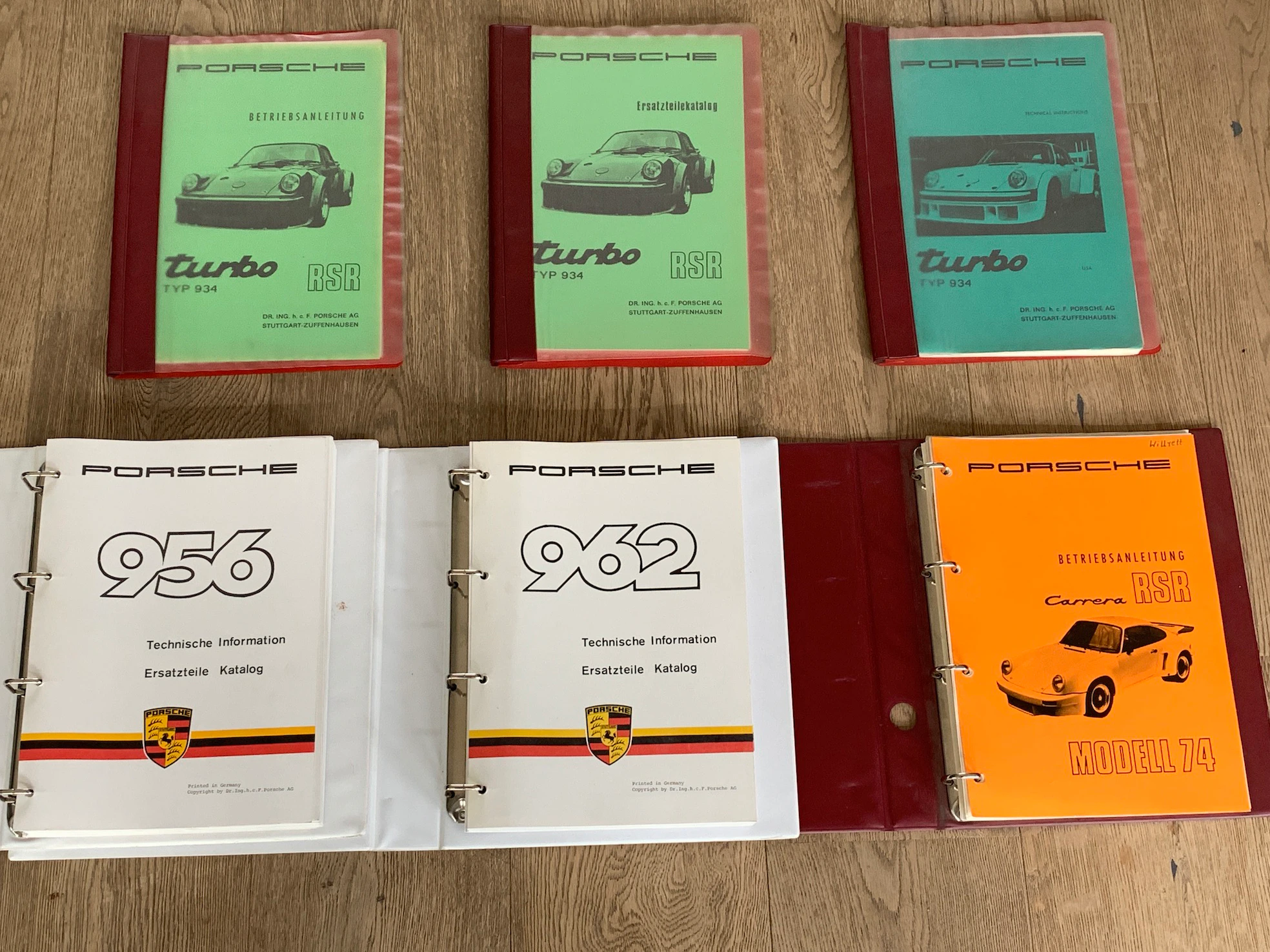 PORSCHE RACE CAR FACTORY LITERATURE - FOR VARIOUS MODELS