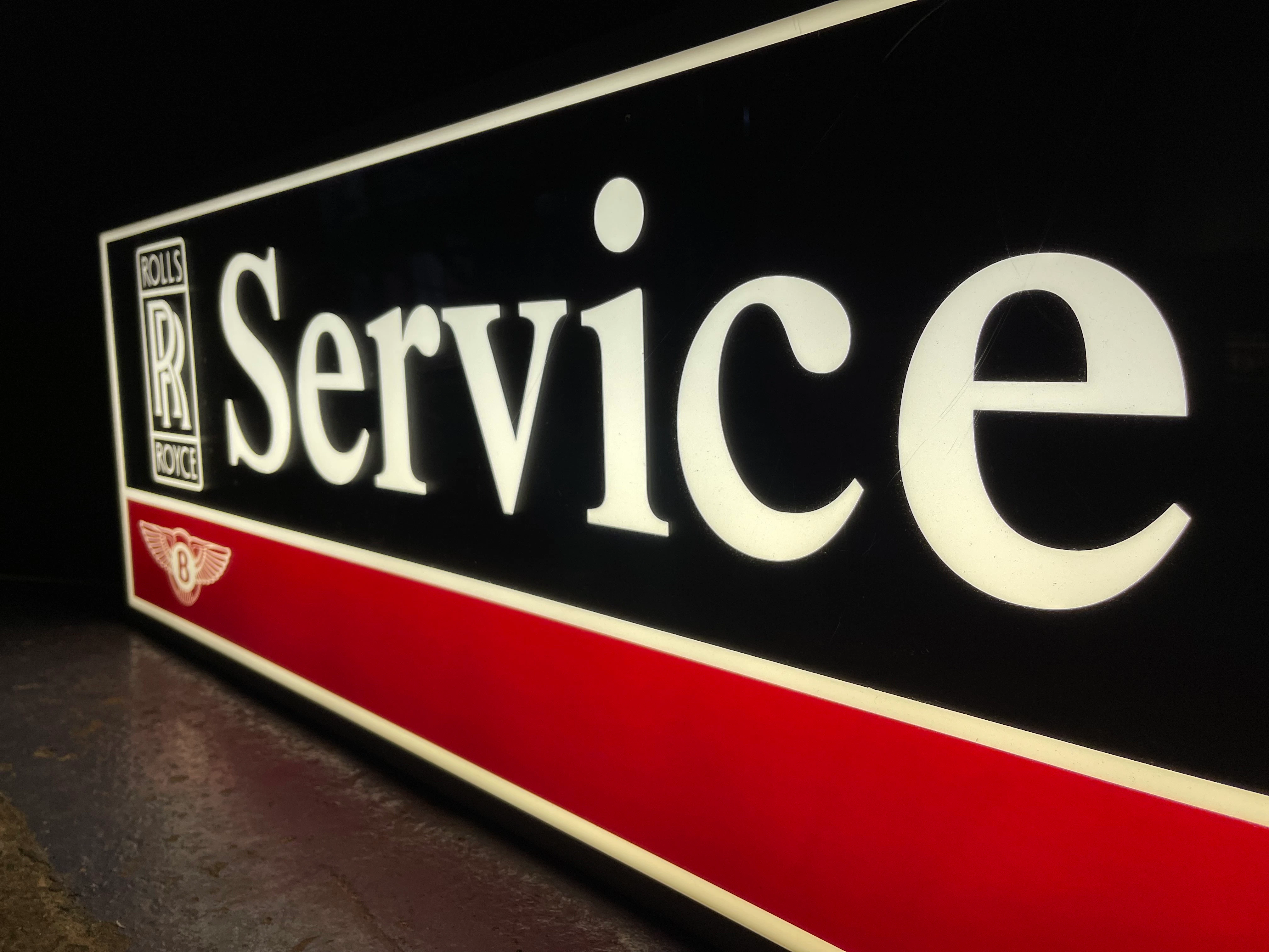 ROLLS-ROYCE BENTLEY ILLUMINATED SERVICE SIGN
