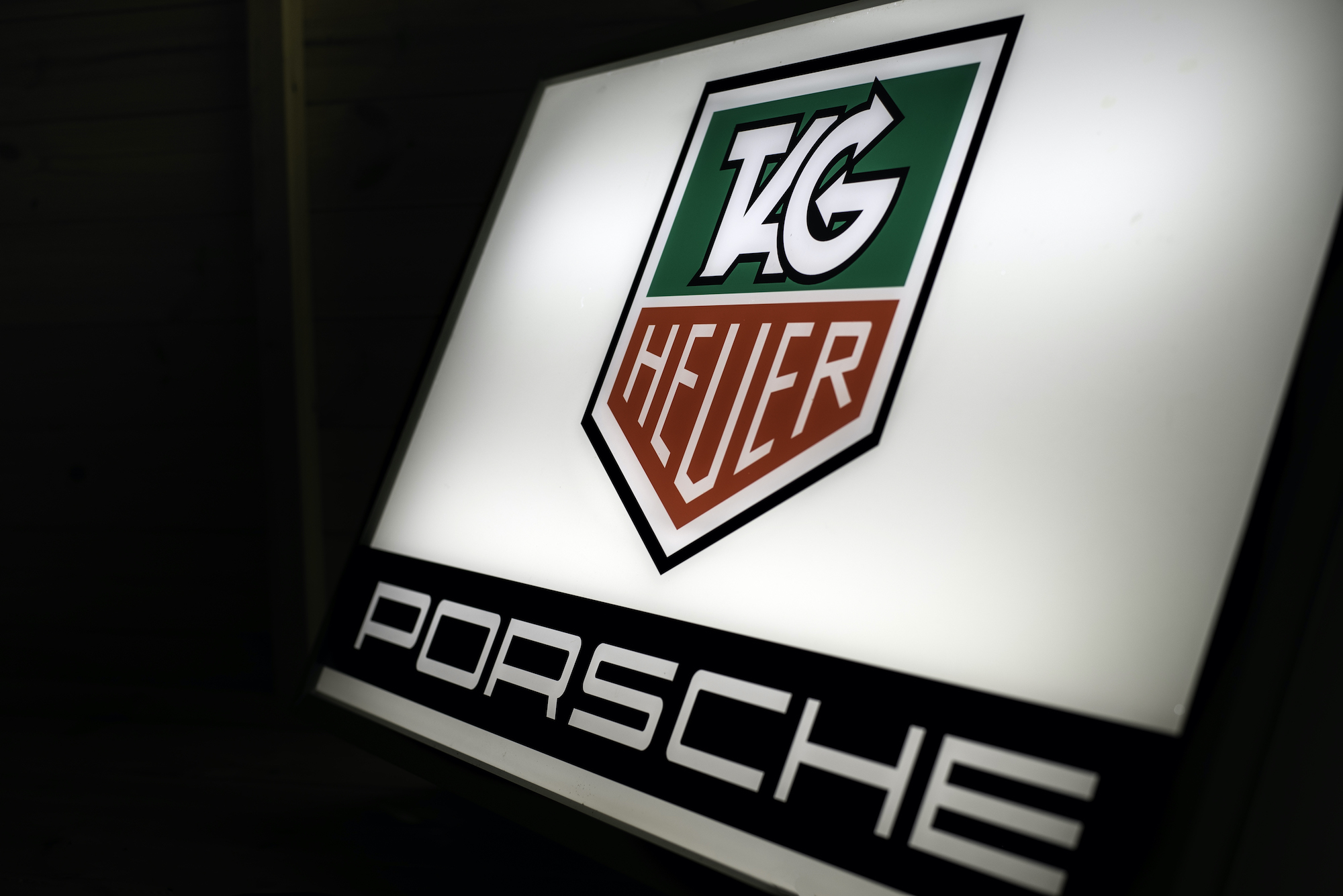 TAG HEUER PORSCHE DOUBLE SIDED ILLUMINATED SIGN for sale by