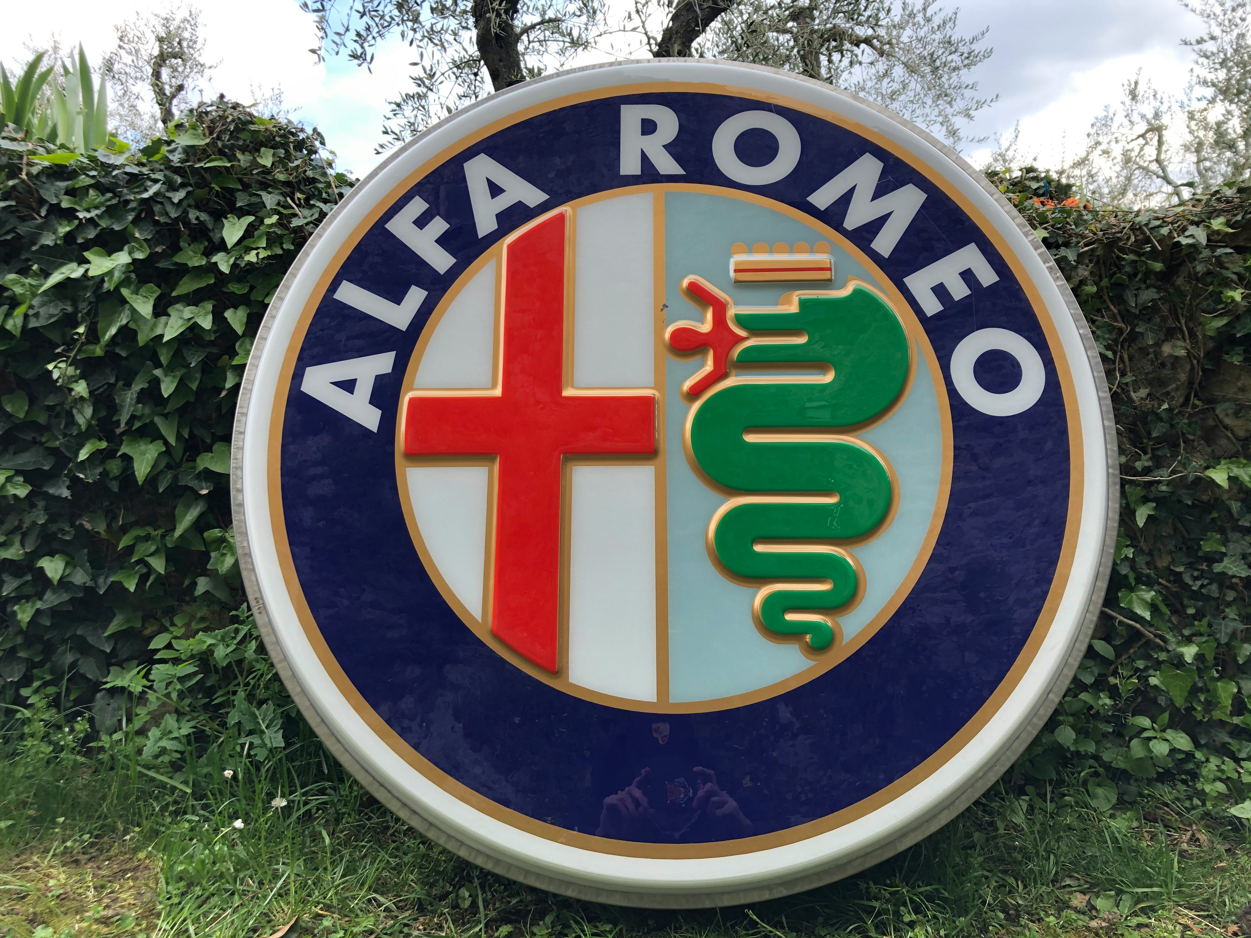 ALFA ROMEO DOUBLE SIDED ILLUMINATED SIGN for sale by auction in Siena, Italy
