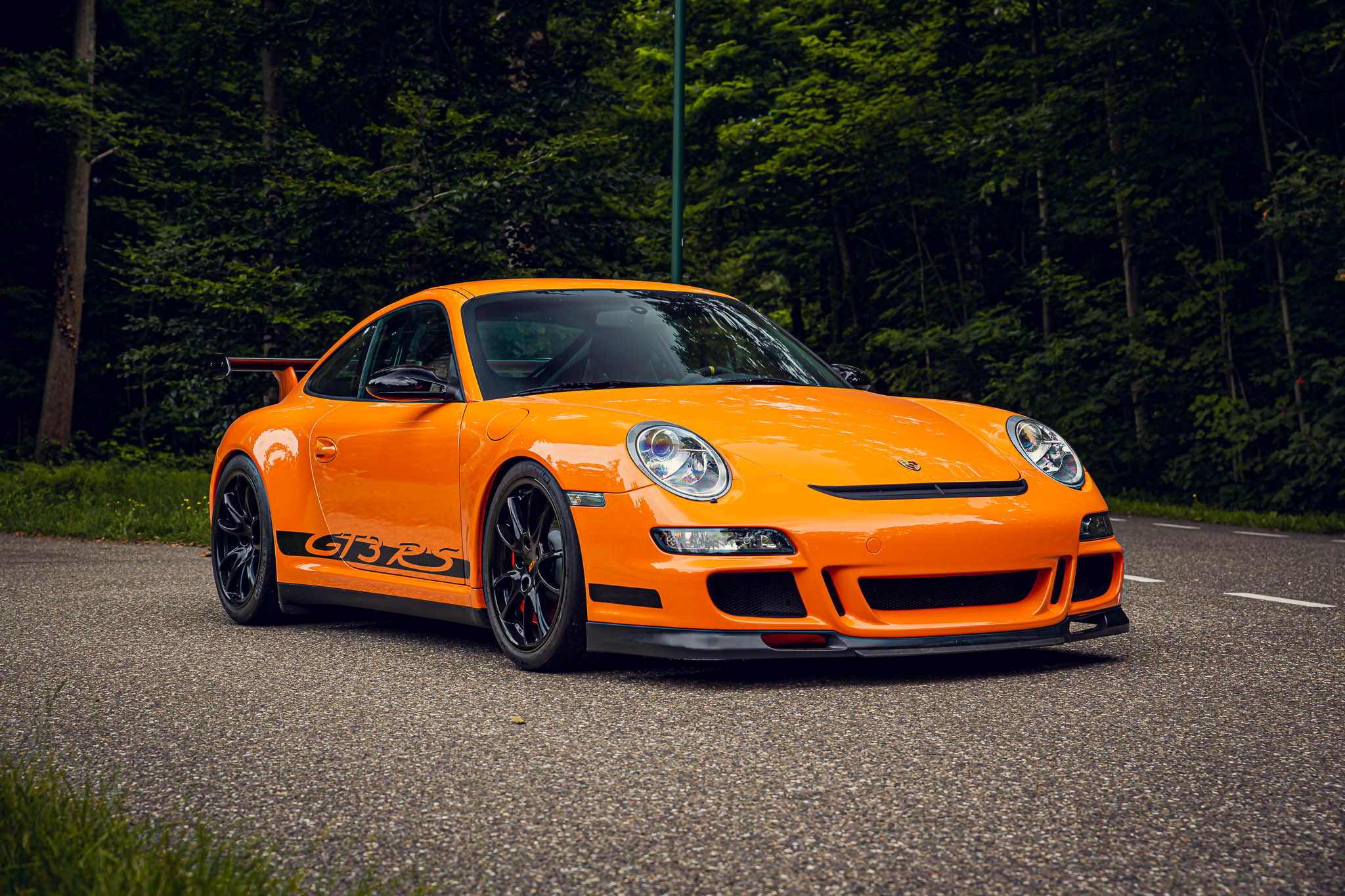 ミニチュア Porsche (Orange w/ Black Stripes) (Part: 12117) Autoart