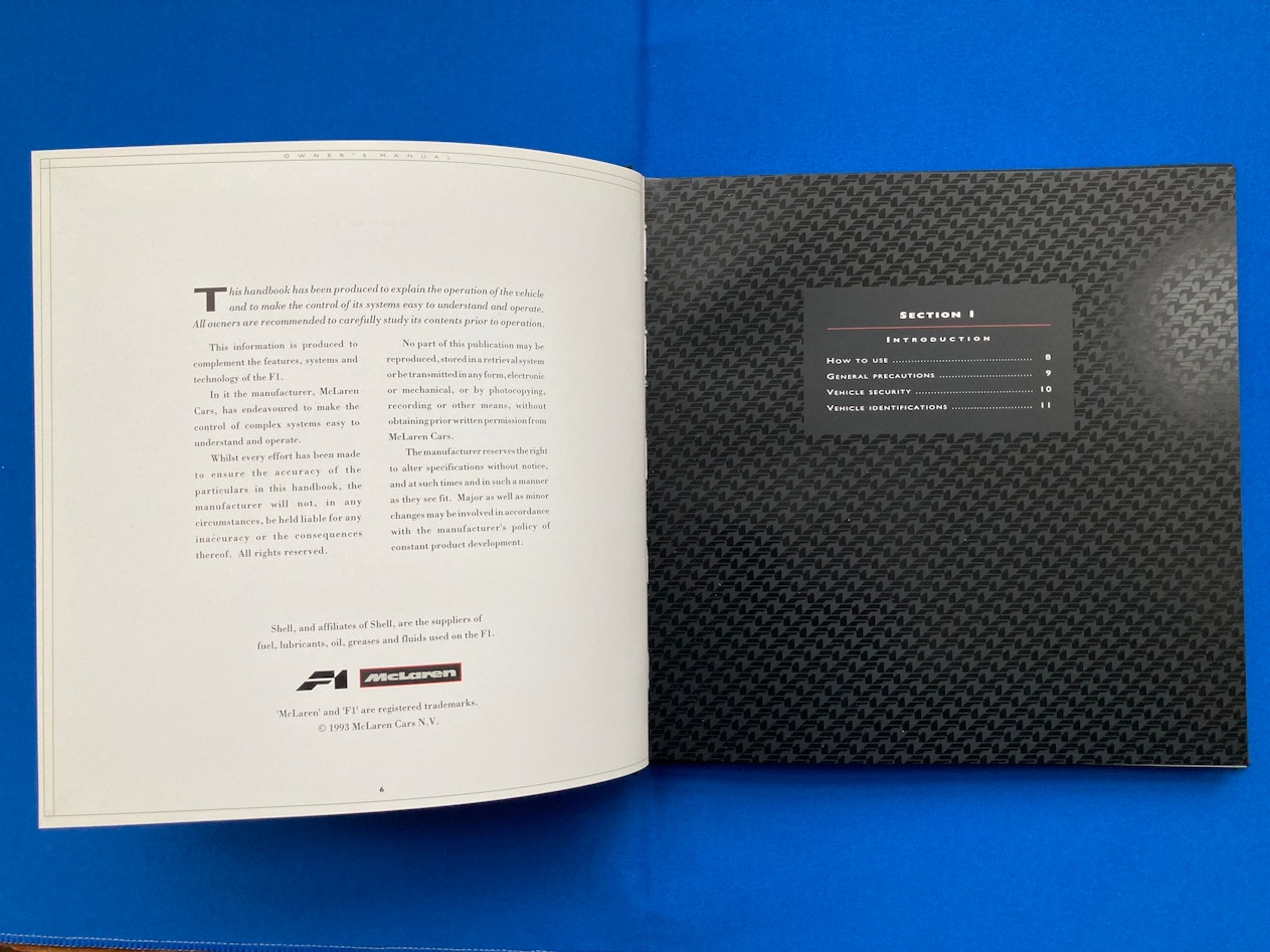 Mclaren F1 Owner S Manual Mclaren F1 Owner S Manual