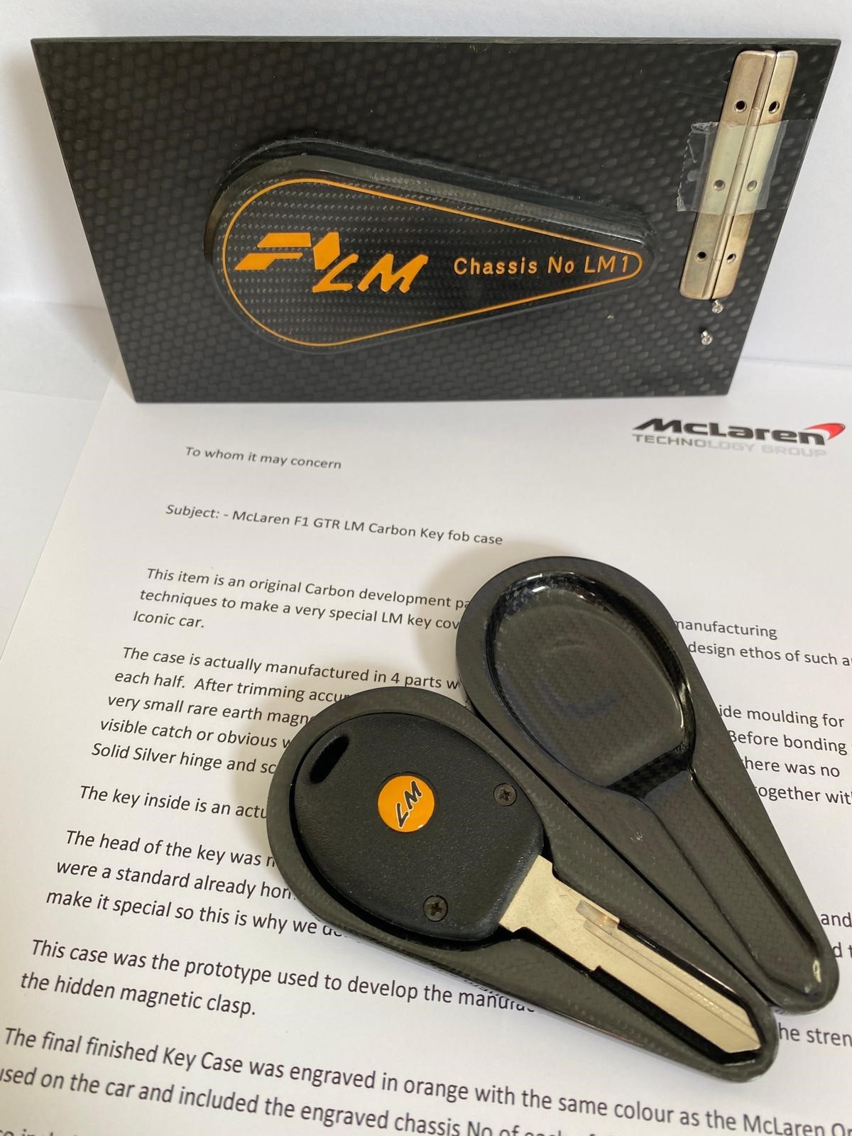 MCLAREN F1 LM KEY WITH PROTOTYPE CARBON KEY CASE for sale by auction in Auckland, New Zealand, New Zealand