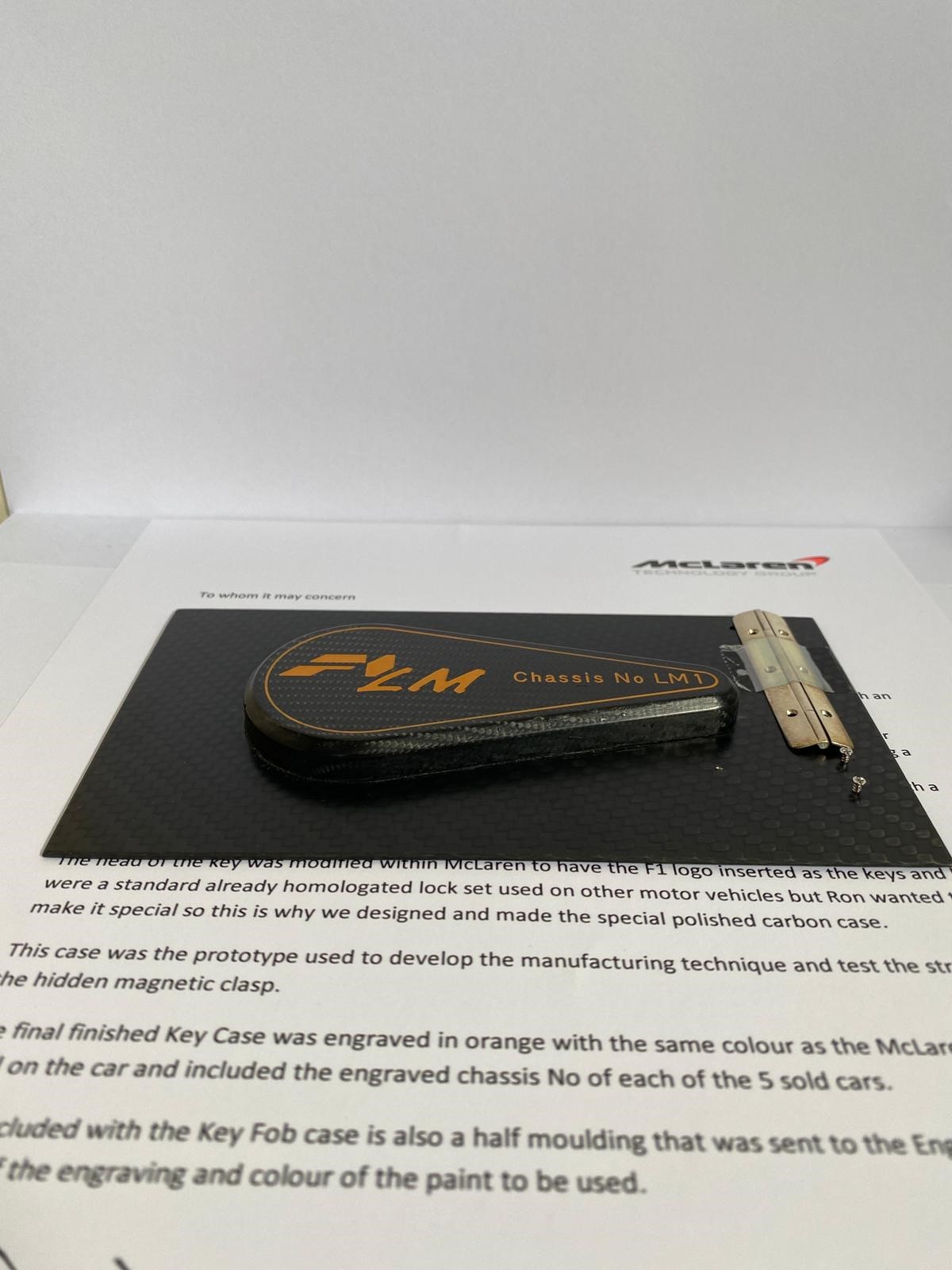 MCLAREN F1 LM KEY WITH PROTOTYPE CARBON KEY CASE for sale by auction in