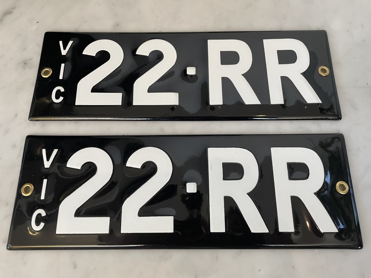 '22 RR' VICTORIAN NUMBER PLATE