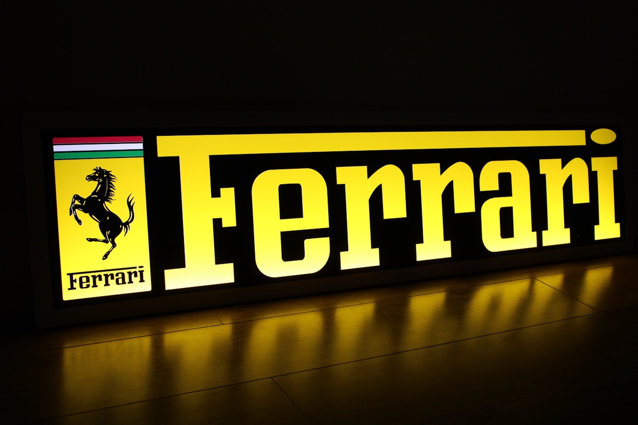 FERRARI ILLUMINATED SIGN for sale by auction in West Mildands