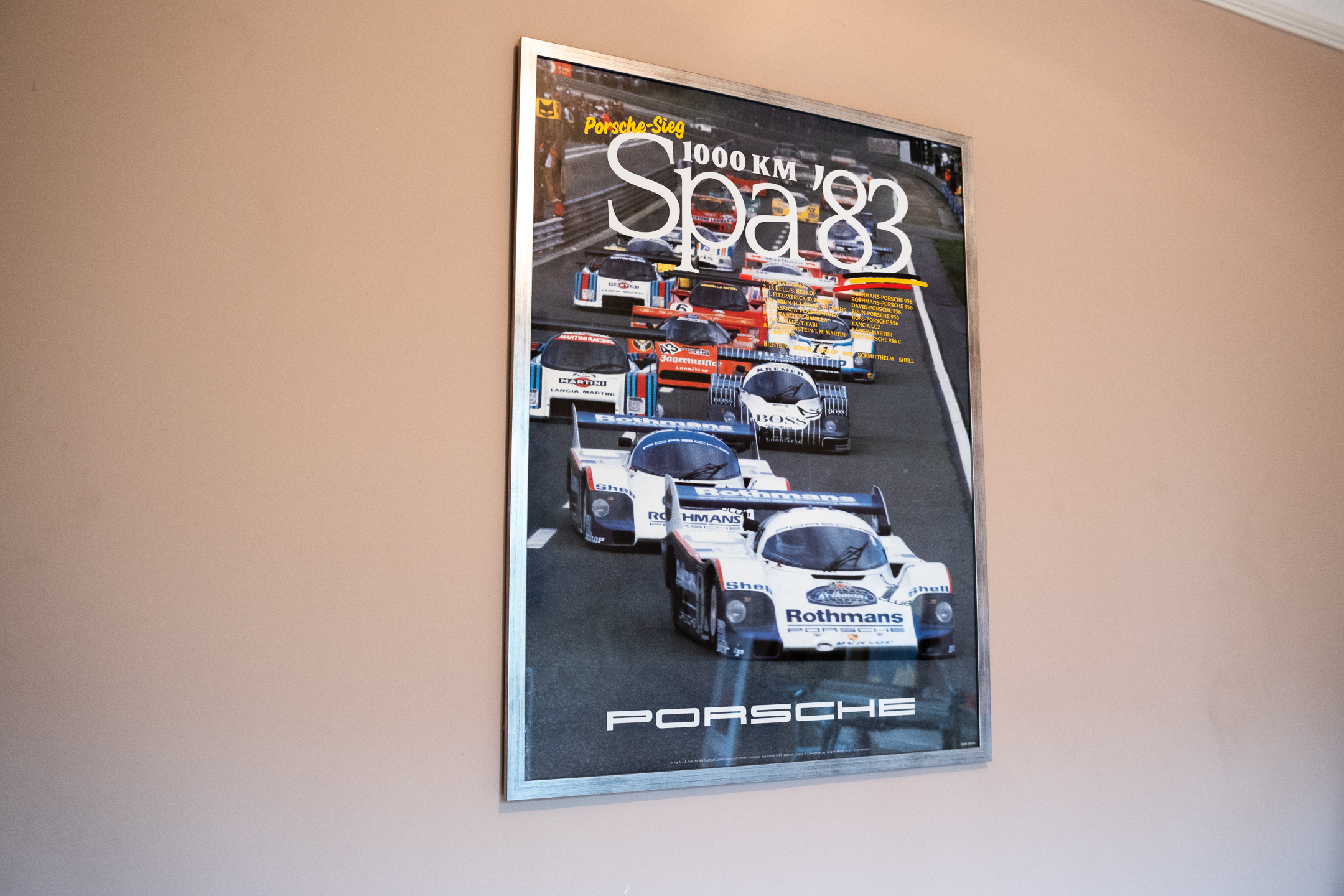 COLLECTION OF 10 ORIGINAL PORSCHE RACING POSTERS - EX JOHN FITZPATRICK