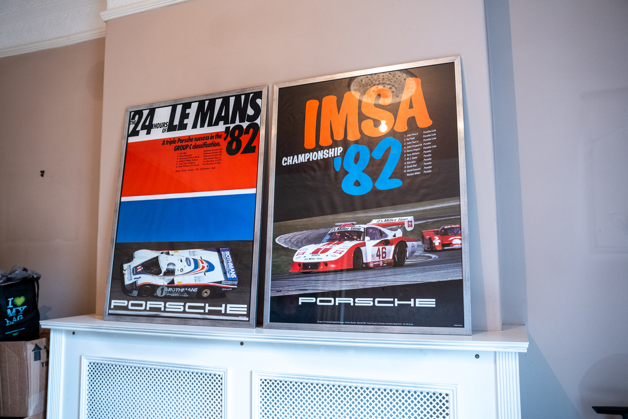 COLLECTION OF 10 ORIGINAL PORSCHE RACING POSTERS - EX JOHN FITZPATRICK