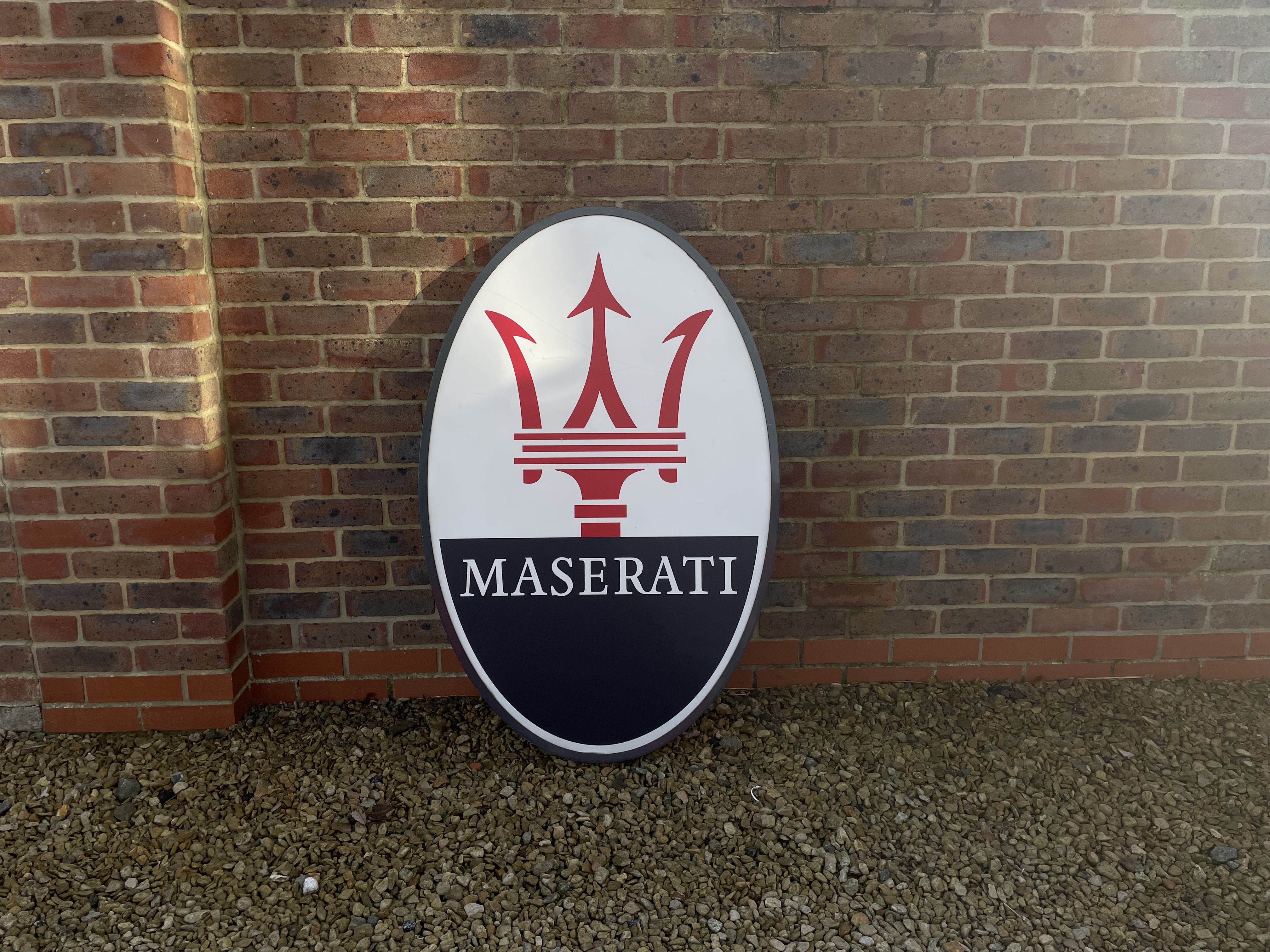 LARGE MASERATI ILLUMINATED SIGN