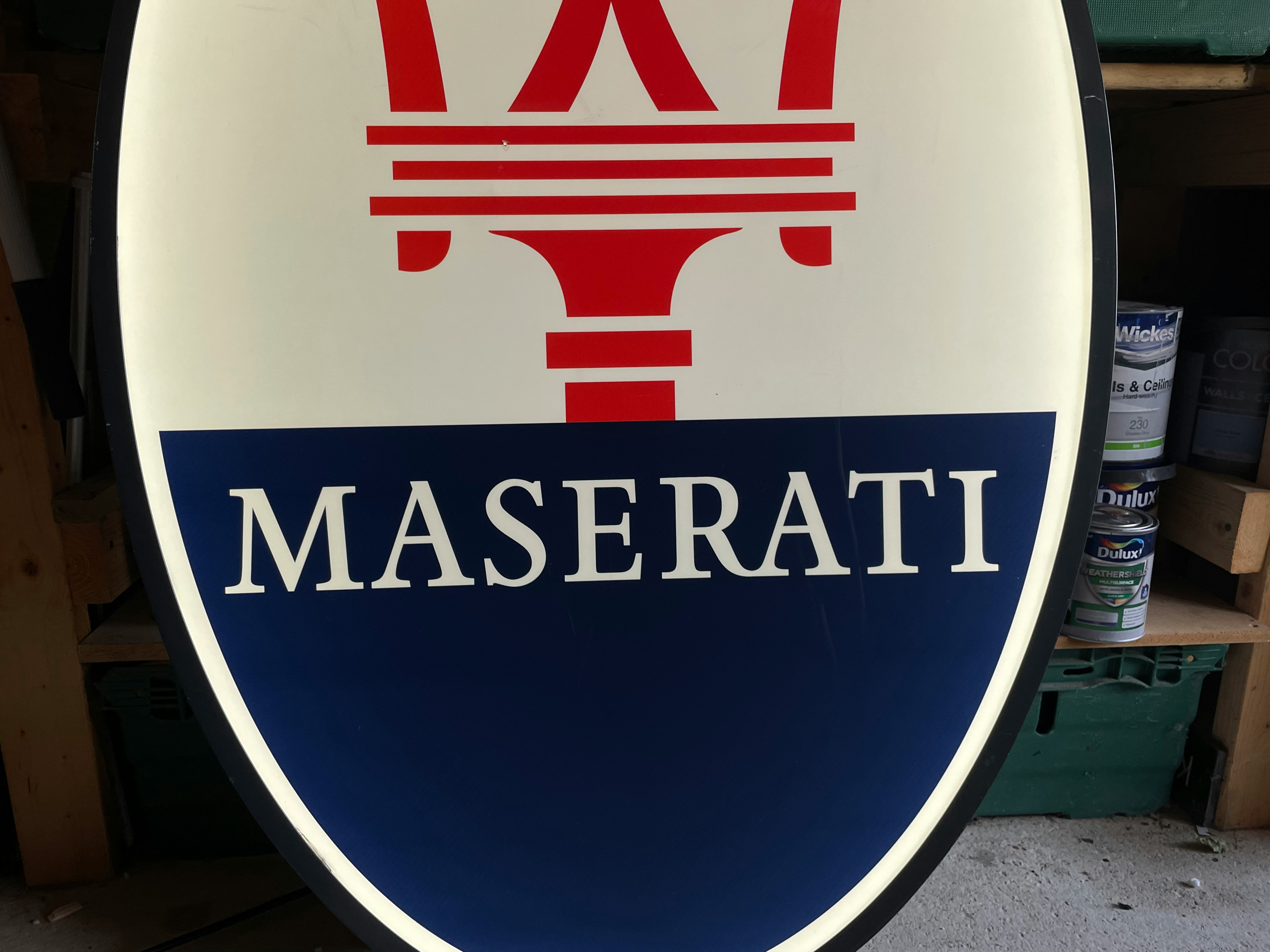 Maserati Led Sign LARGE MASERATI ILLUMINATED SIGN