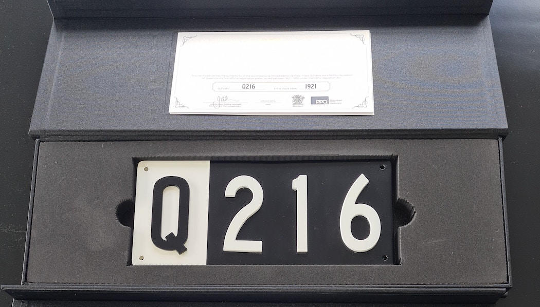 'Q216' QUEENSLAND HERITAGE NUMBER PLATE for sale by auction in QLD