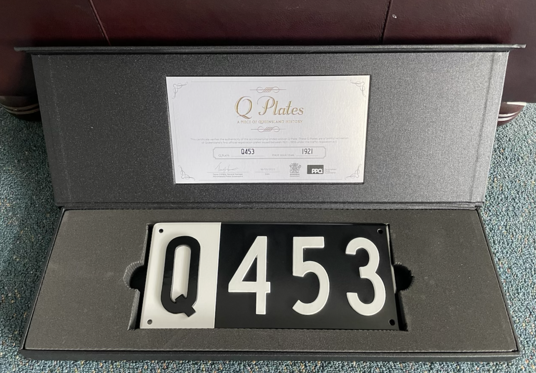 'Q453' QUEENSLAND HERITAGE NUMBER PLATE