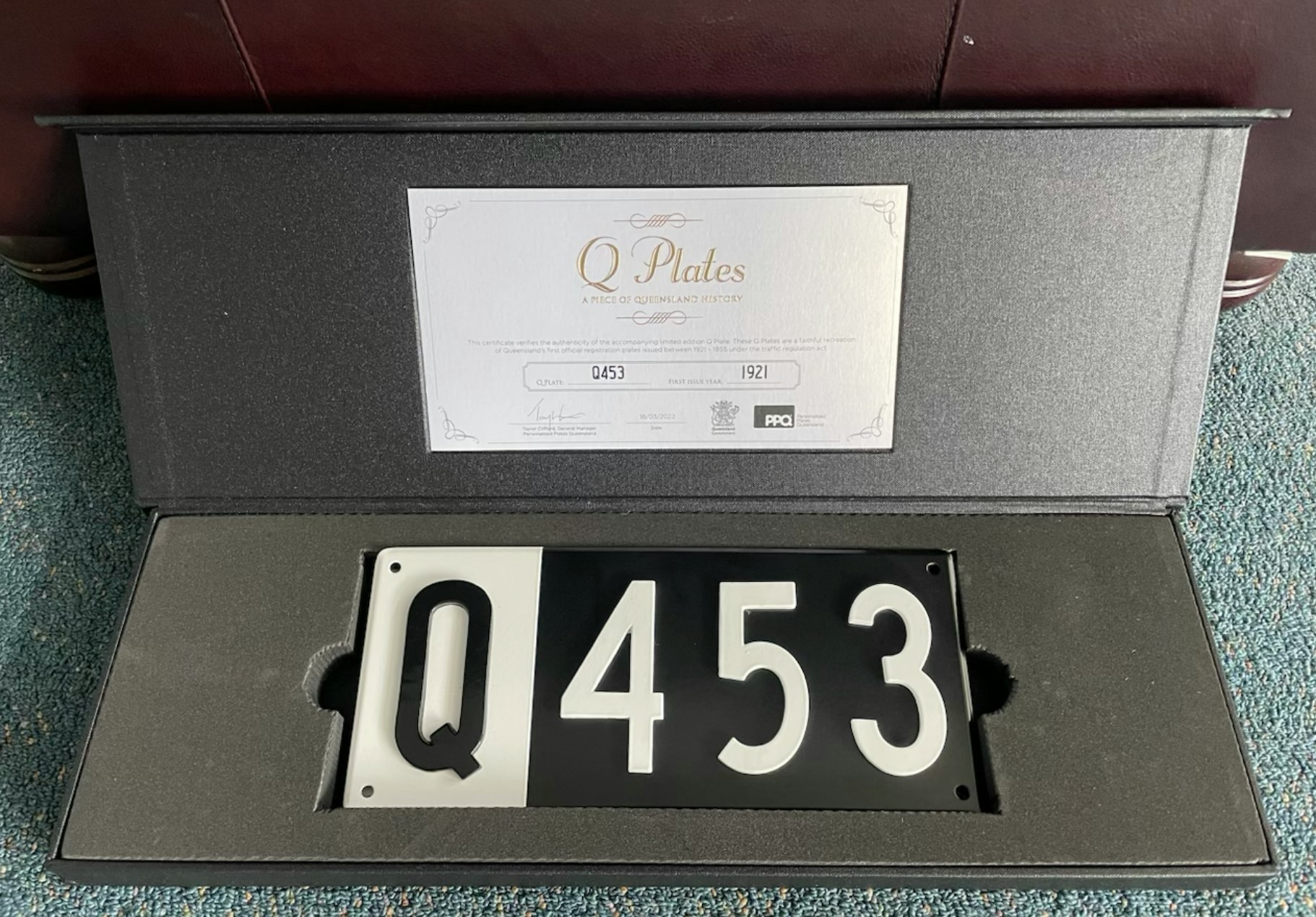 'Q453' QUEENSLAND HERITAGE NUMBER PLATE