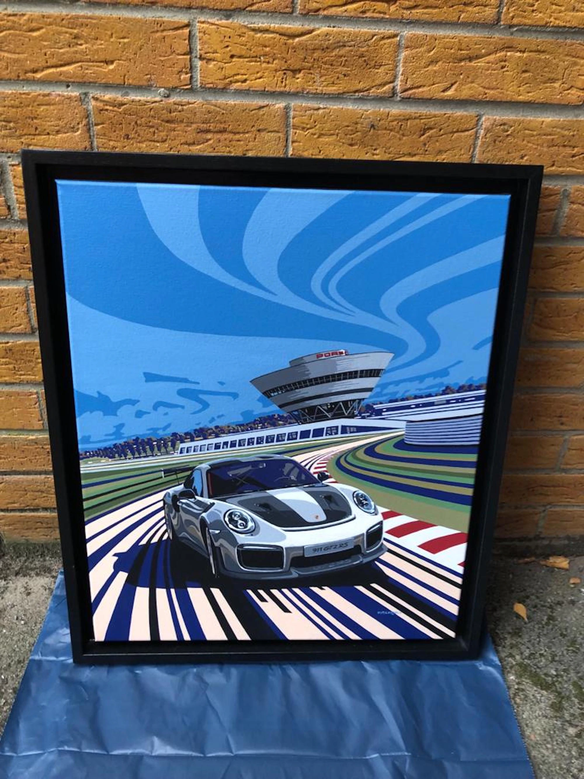 ORIGINAL PAINTING BY TIM LAYZELL - 911 GT2 RS AT LEIPZIG