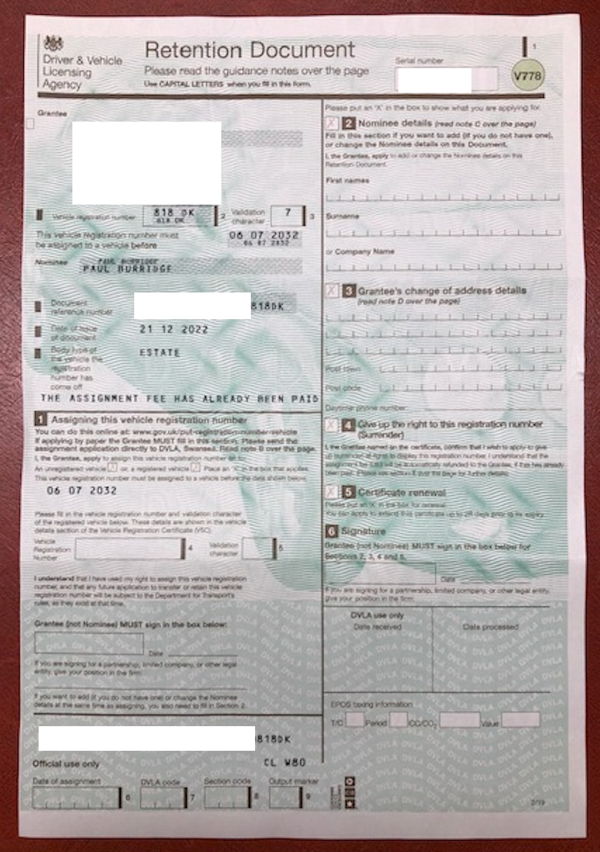 818 DK NUMBER PLATE 818-dk-number-plate