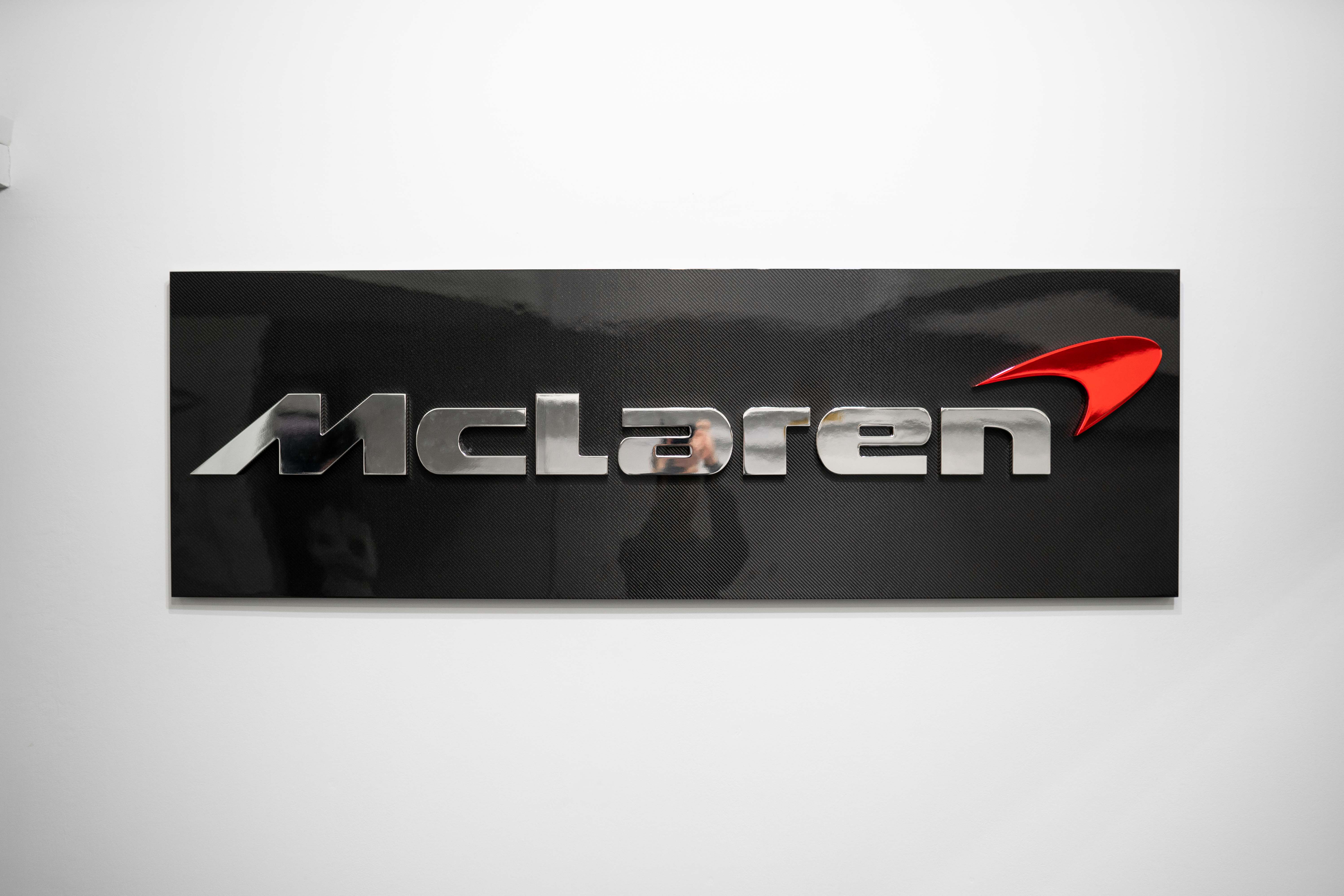 MCLAREN CARBON-FIBRE SIGN