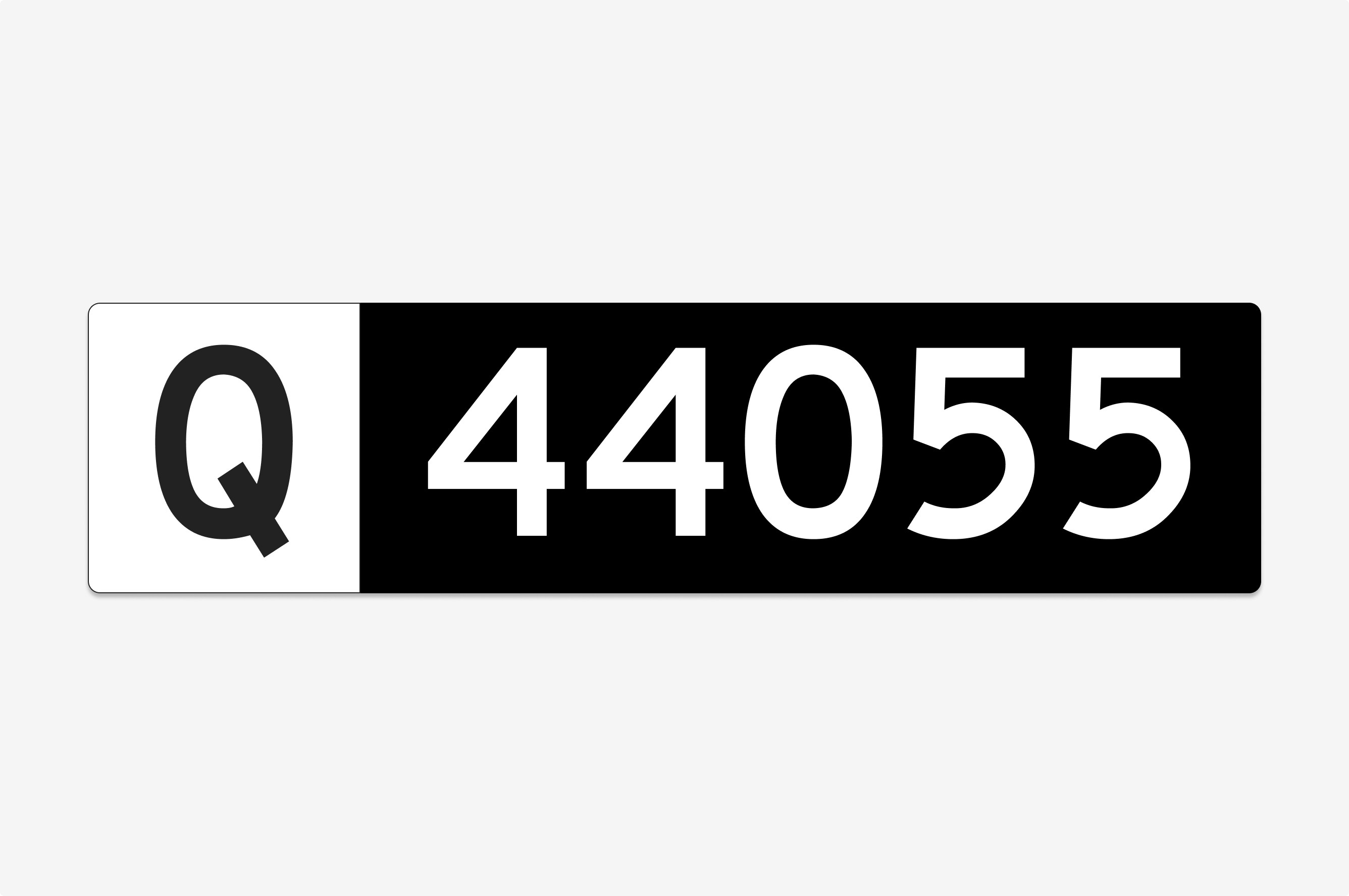 'Q44055' QUEENSLAND HERITAGE NUMBER PLATE for sale by auction in QLD