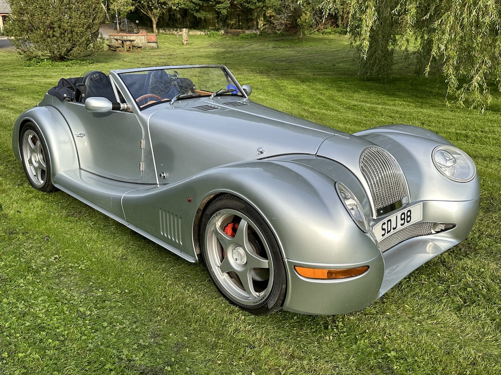 Morgan Aero 8 Open - Spark 1/43 - Bleu/Argent - Collection Rare
