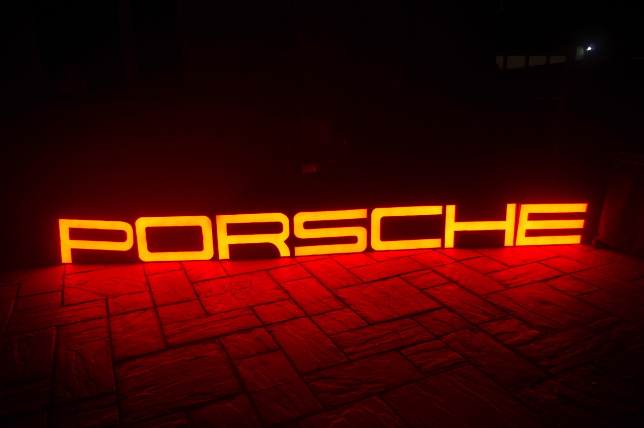 Large Porsche Illuminated Sign for sale by auction in Solihull, West  Midlands, United Kingdom