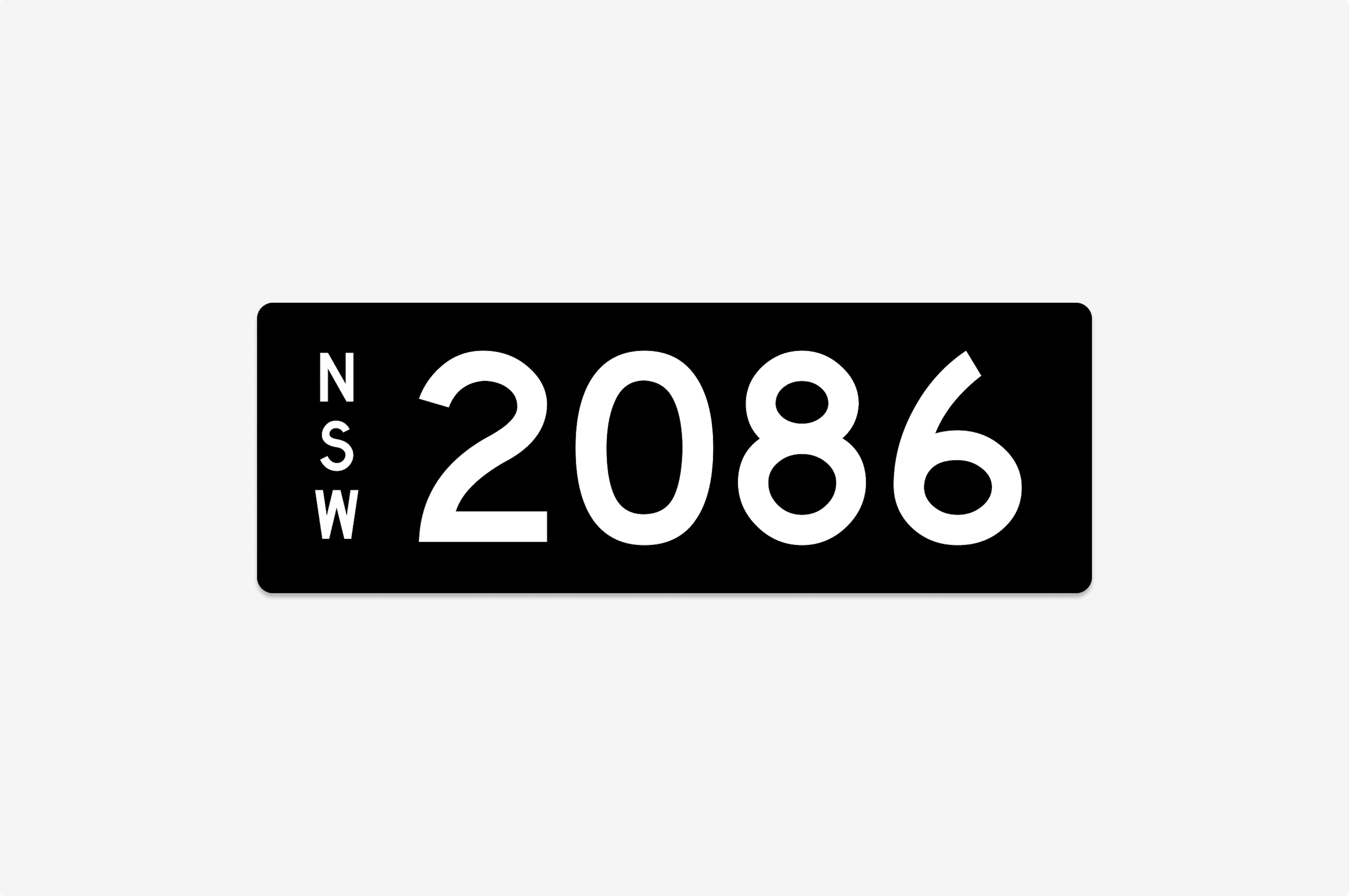 '2086' - New South Wales Heritage Number Plate For Sale by Auction in ...