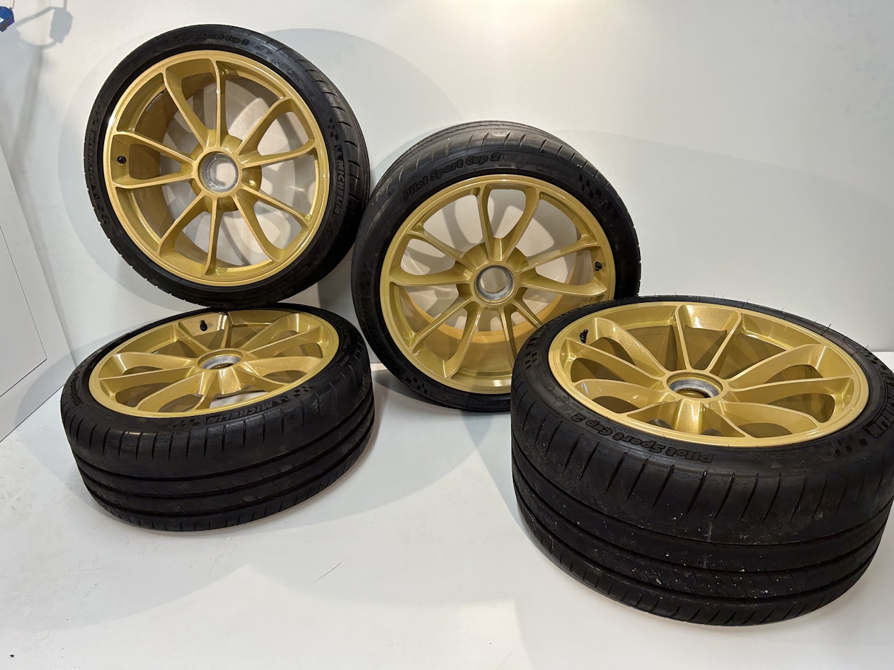 Set of Porsche 911 (991.2) GT3 Wheels and Tyres for sale by auction in