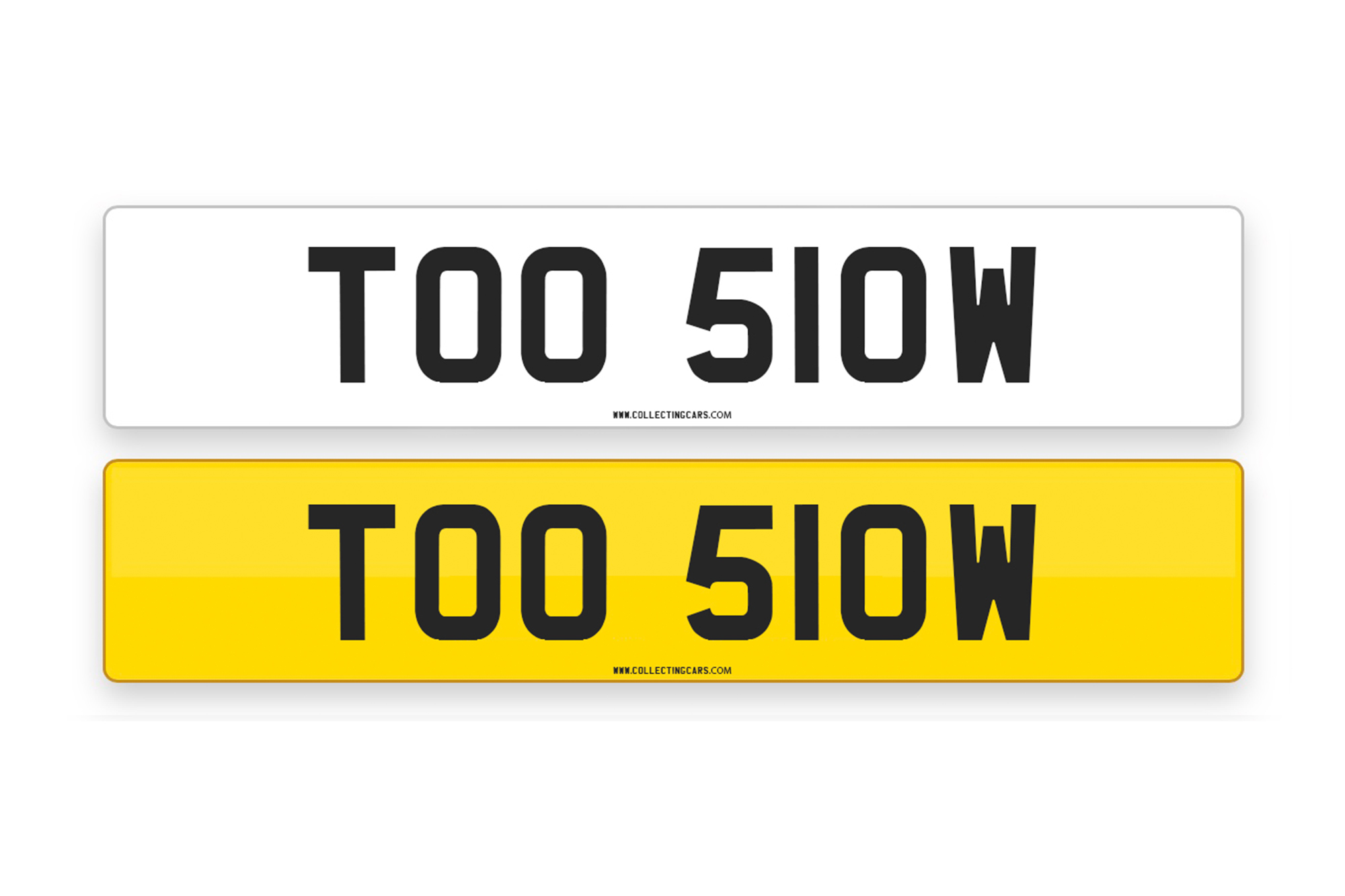 'TOO 510W' - NUMBER PLATE - Collecting Cars