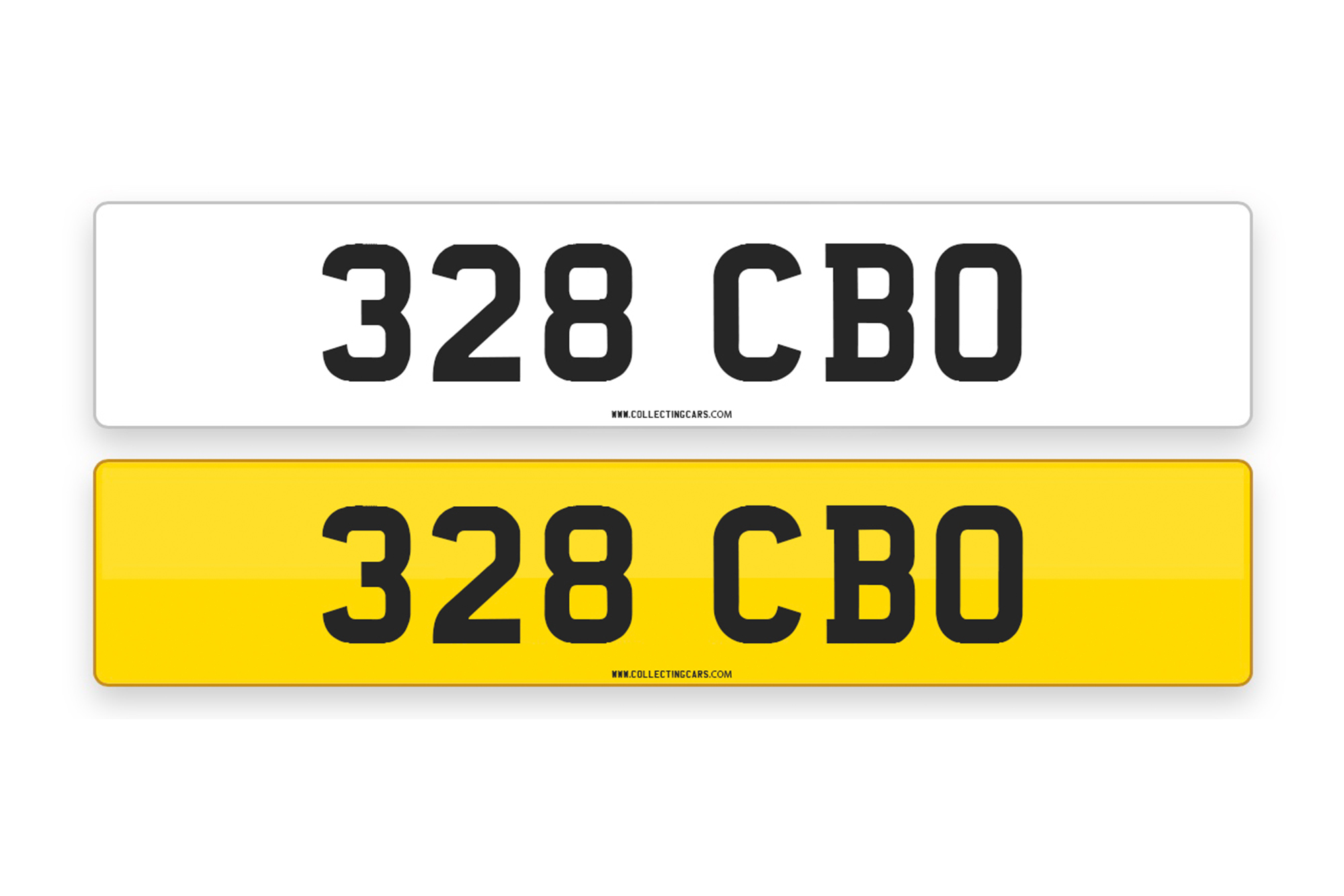 '328 CBO' - NUMBER PLATE