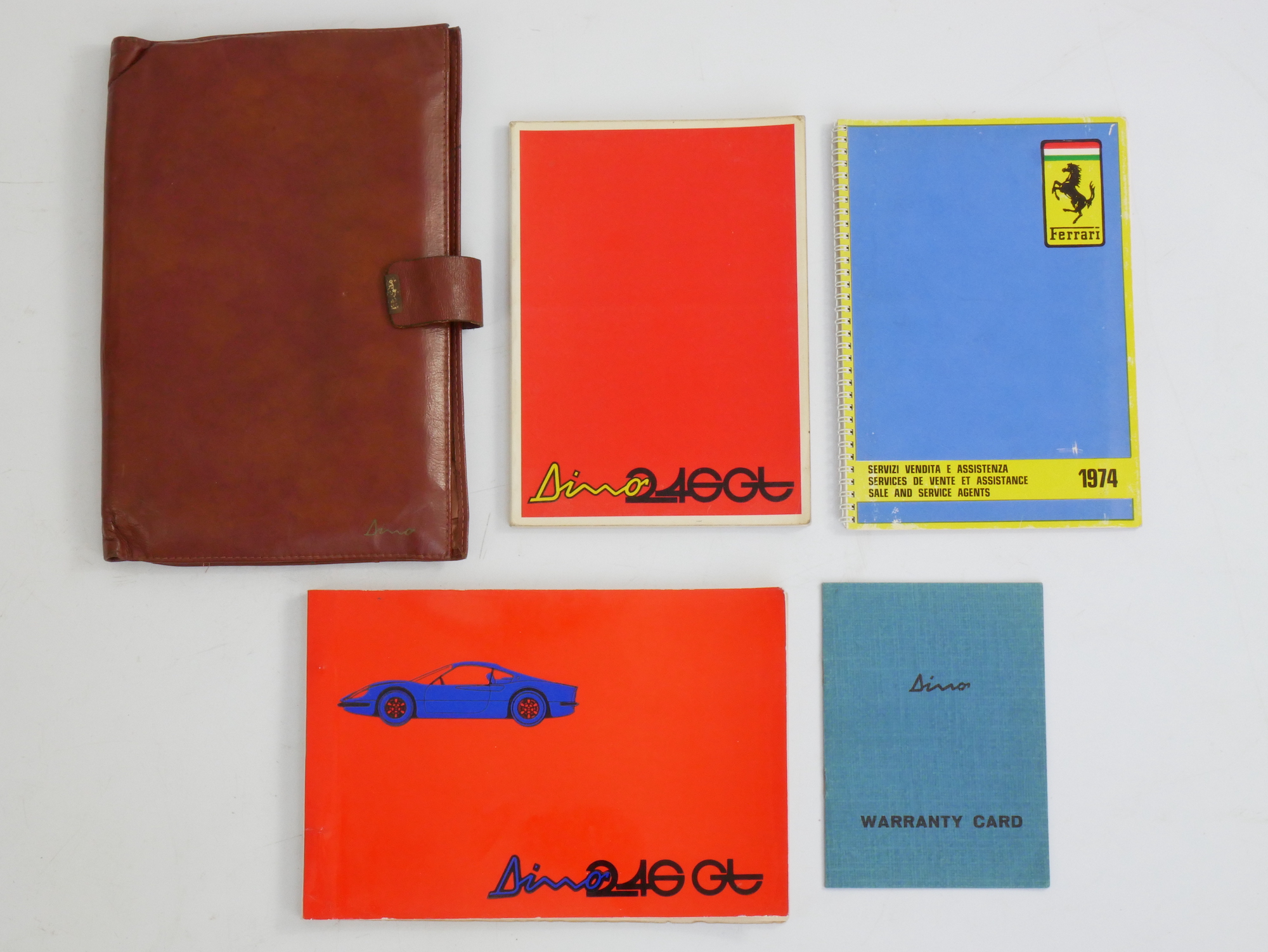 FERRARI DINO 246 GT BOOKS AND POUCH SET