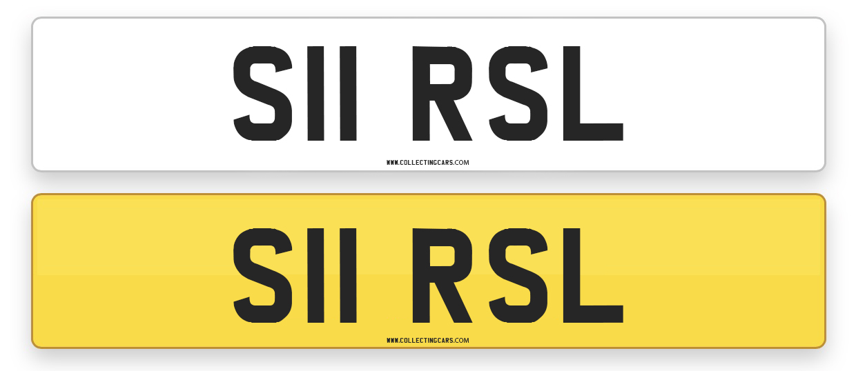 NUMBER PLATE - 'S11 RSL'